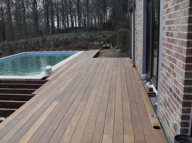 piscine en béton armé à Sprimont