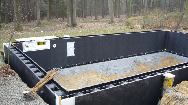 piscine en béton armé à Sprimont