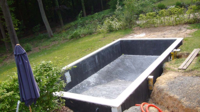 piscine en béton armé à Sprimont